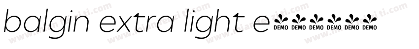 balgin extra light e字体转换